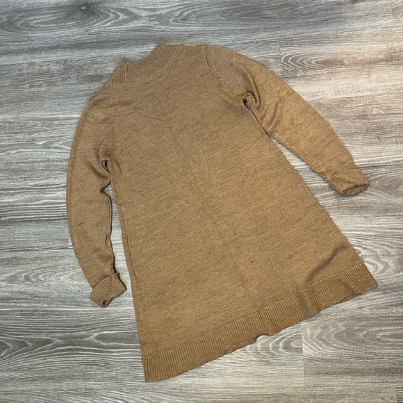 Tan Tunic Sweater Dress - Picture 2 of 9